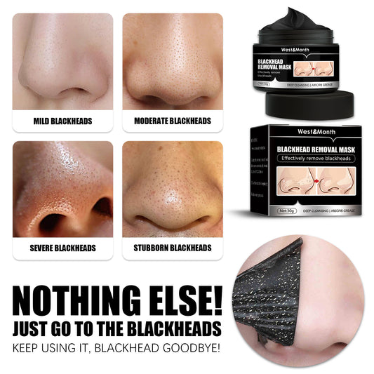 West & Month Blackhead Removal Mask, Peel Off Remove Blackhead Activated Carbon Cleansing Face Mask